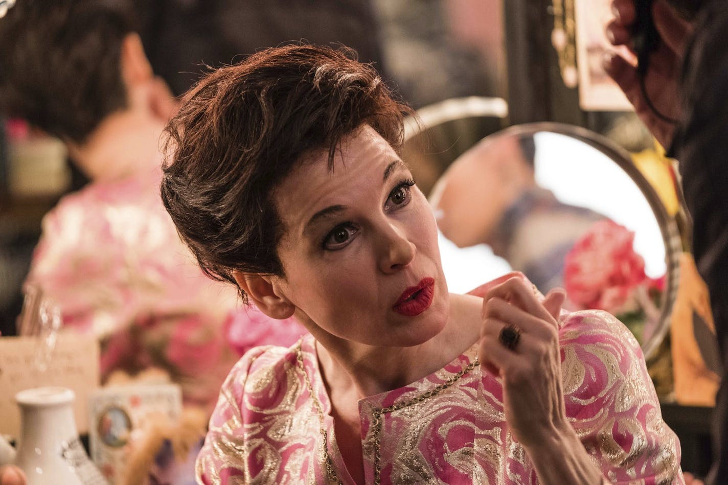 This image released by Roadside Attractions shows Rene&#xb4;e-Zellweger as Judy Garland in a scene from "Judy," in theaters on Sept. 27. (David Hindley/Roadside Attractions via AP)