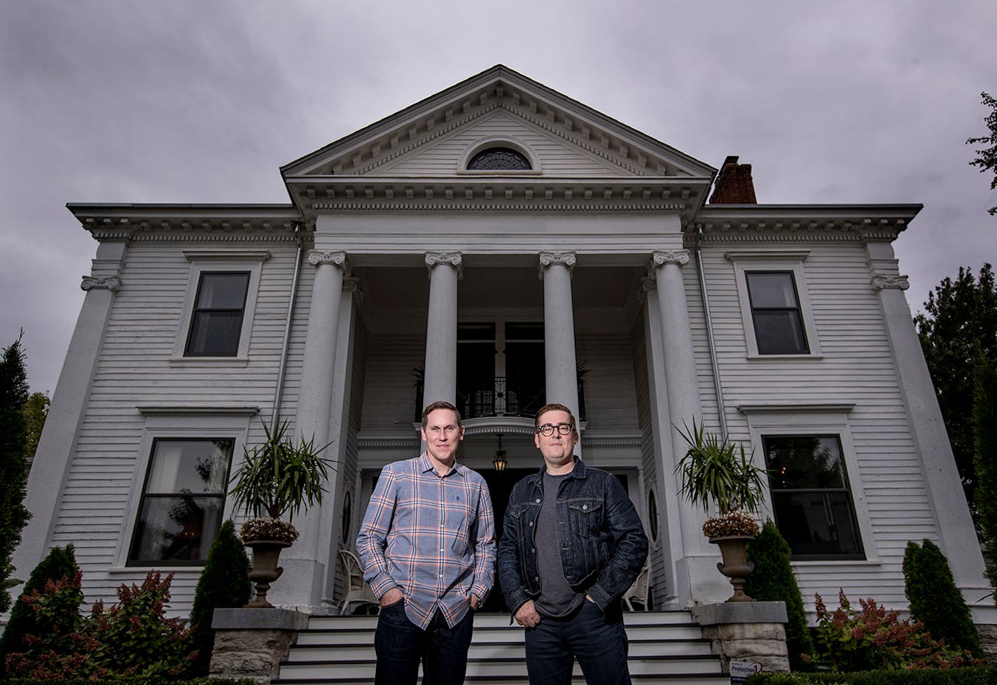 Homeowners Ryan Knoke, left, and Montana Scheff relied on historical research to guide the renovation of their St. Paul house, built in 1894.