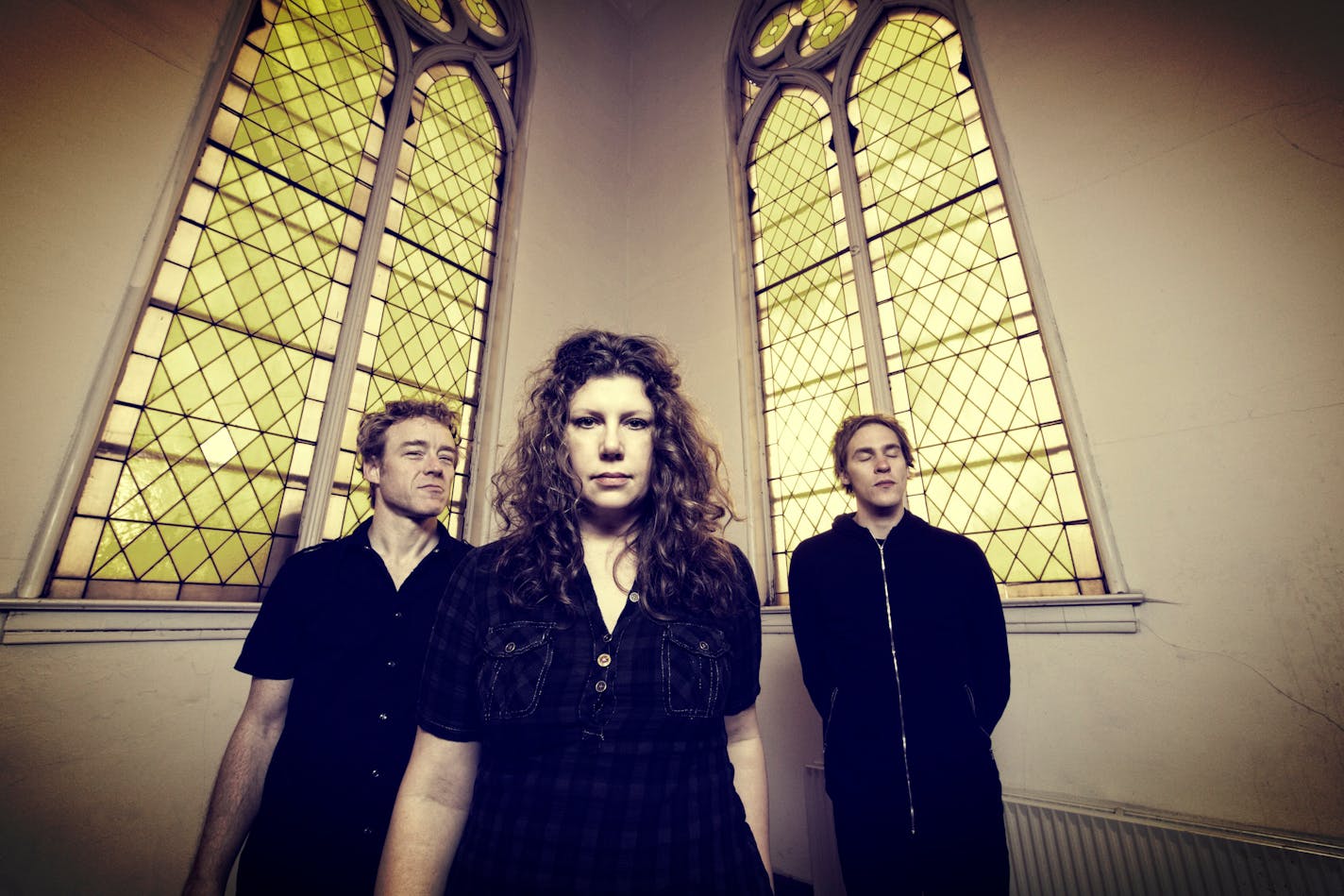 Press photo of LOW. L to R: Alan Sparhawk, Mimi Parker, Steve Garrington. Provided by band.