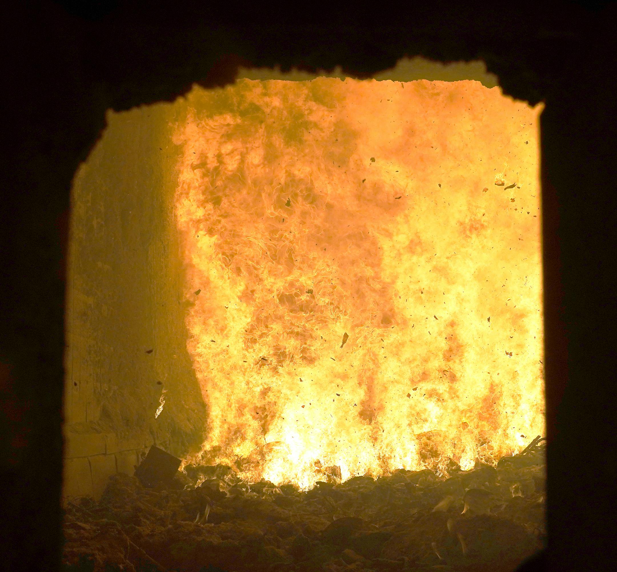 Waste goes up in flames while being converted into energy at Hennepin Energy Recovery Center.