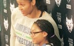 Ariya Smith, 14, visited Maya Moore and the Lynx with the Make-A-Wish-Foundation.