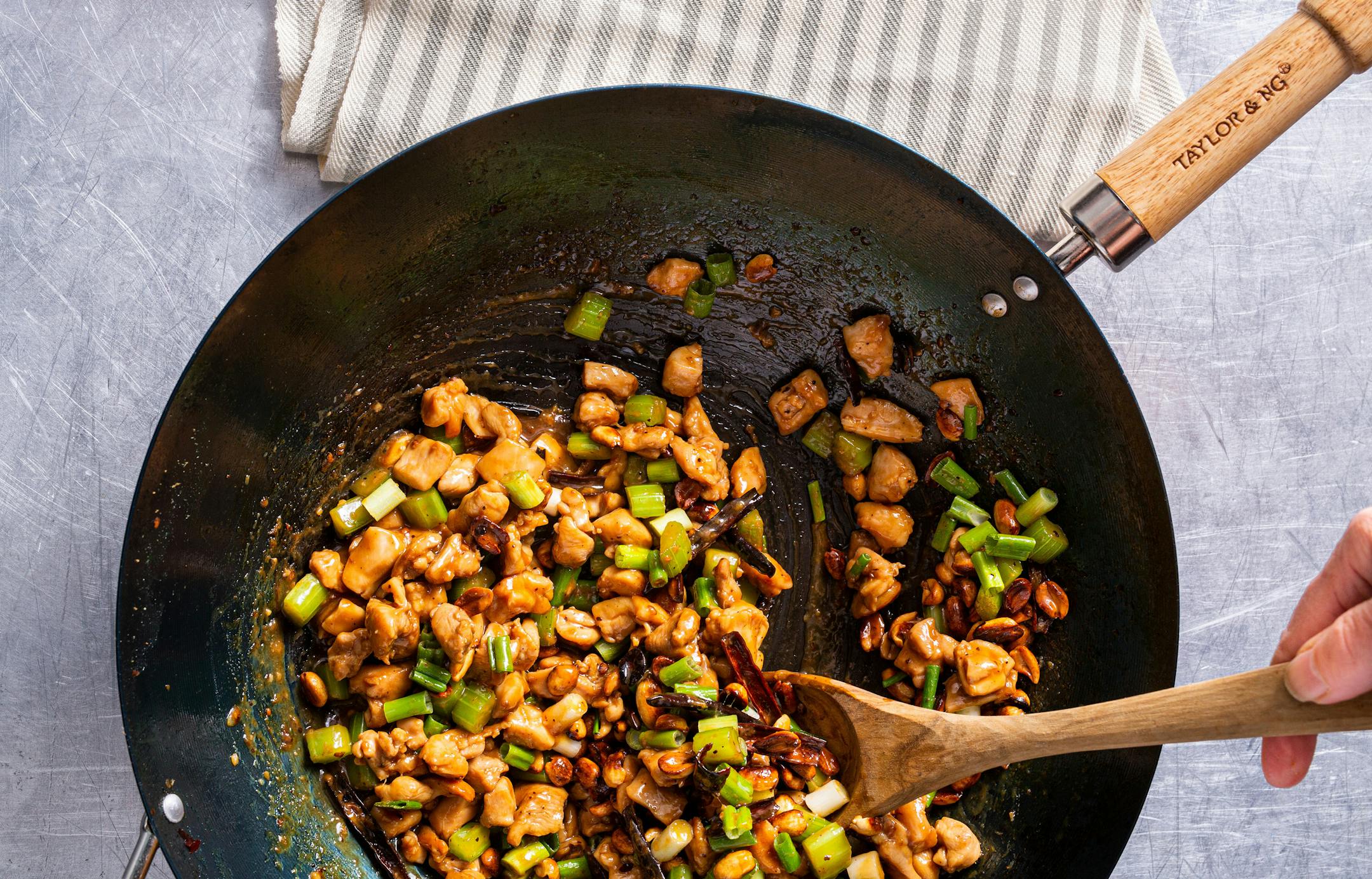 Kung Pao Chicken from "A Very Chinese Cookbook" with Kevin Pang and Jeffrey Pang (America's Test Kitchen, 2023).Credit: Keller + Keller