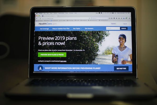 The HealthCare.gov website is photographed in Washington, Wednesday, Oct. 31, 2018. Health insurance sign-ups for the Affordable Care Act are down wit