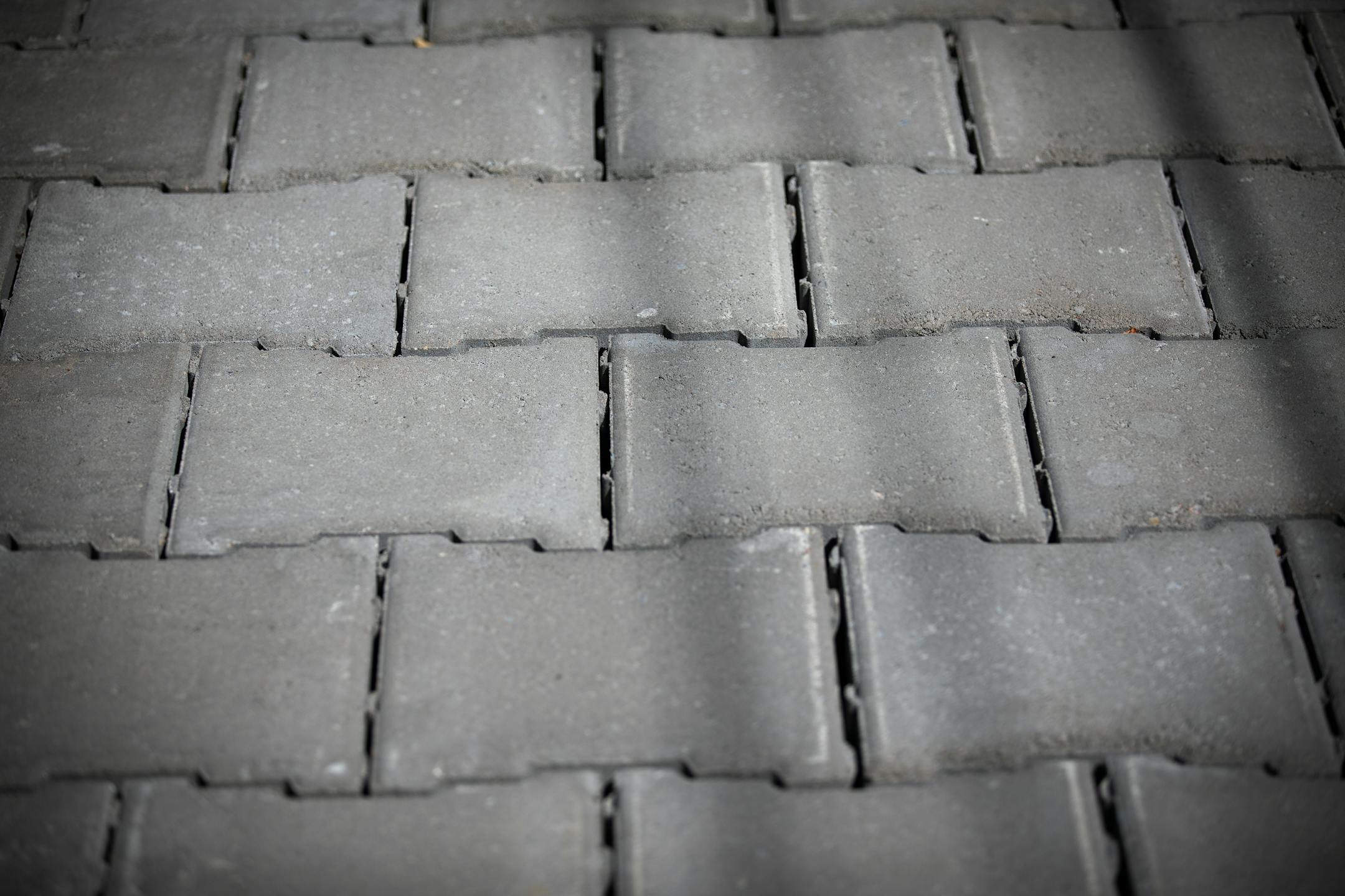 The permeable pavers used in the alley.