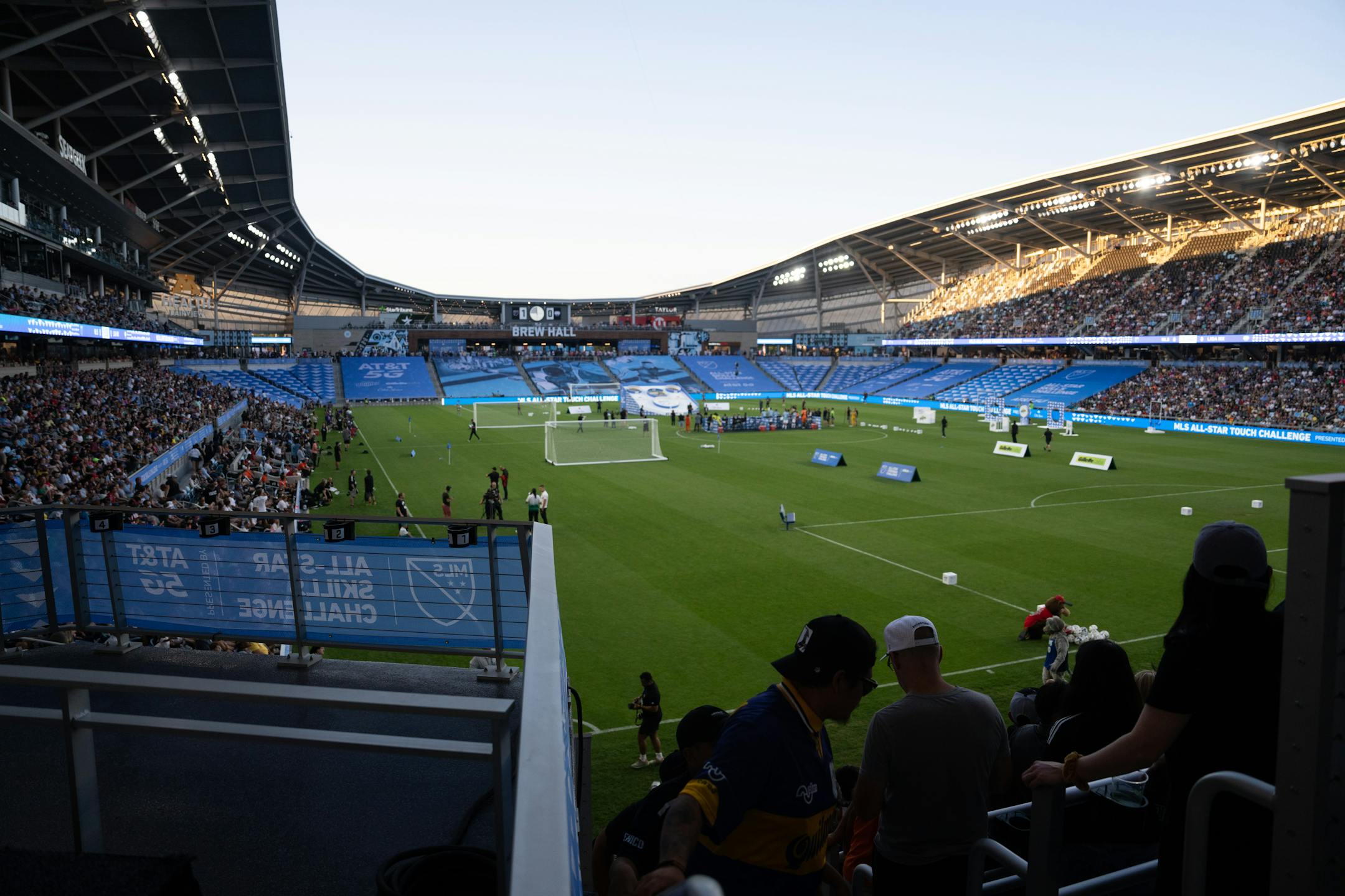 The crowd at the MLS All-Star Skills Challenge competition against Liga MX at Allianz Field.