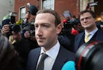 Facebook CEO Mark Zuckerberg leaves a hotel in Dublin after a meeting with politicians to discuss regulation of social media and harmful content on Ap