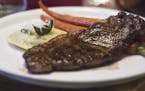 PHOTO MOVED IN ADVANCE AND NOT FOR USE - ONLINE OR IN PRINT - BEFORE JAN. 17, 2016. -- An undated handout photo of a steak and sides at Uptown Cut. Ca