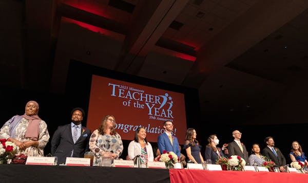 Finalists were acknowledged during a banquet to name the 2023 Minnesota Teacher of the Year on May 7 at The River Center in St. Paul.