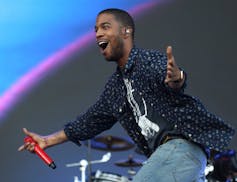 Kid Cudi performs at the Lollapalooza Music Festival in Grant Park on Saturday, Aug. 1, 2015, in Chicago.