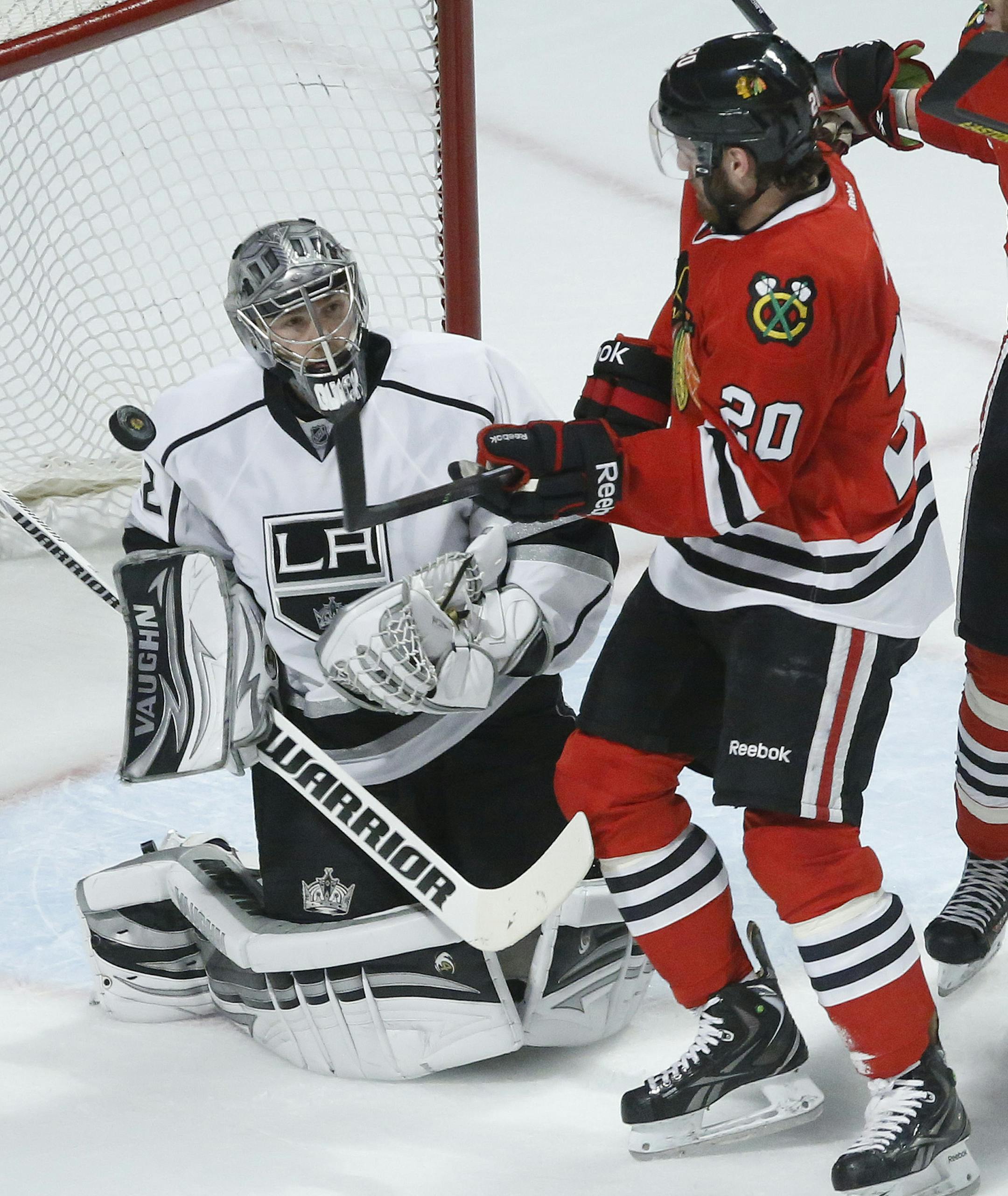 Blackhawks forward Brandon Saad tested Kings goalie Jonathan Quick during the Western Conference finals, but Saad has been held to zero goals in the playoffs heading into the Stanley Cup Finals.