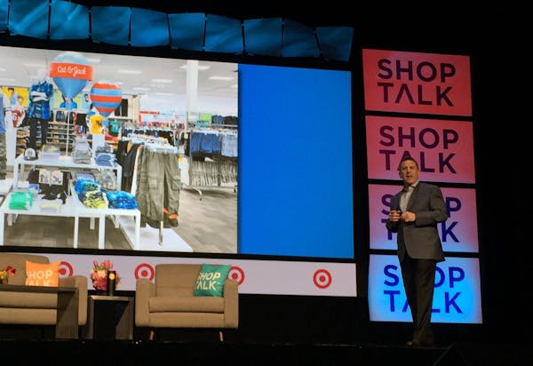 Target CEO Brian Cornell talks about the retailer's prototype store Monday at the Shoptalk conference in Las Vegas.
