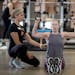 Hattie Cronk works out with Master Trainer Lindsay Ogden during an Alpha Strong class in Eden Prairie, Minn., on Tuesday, Feb. 13, 2024.