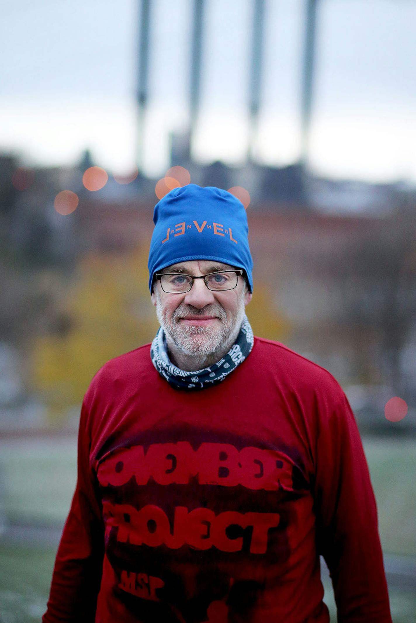 November Project participant Robert Leduc, 54, after the workout Wednesday, Nov. 7, 2018, at Gold Medal Park in Minneapolis, MN.] DAVID JOLES • david.joles@startribune.com Who shows up to the November Project, a weekly outdoors workout with odd exercises but a tribal , devoted popularity in Minneapolis. The project just celebrated its seventh year in MInneapolis.**Robert Leduc,cq