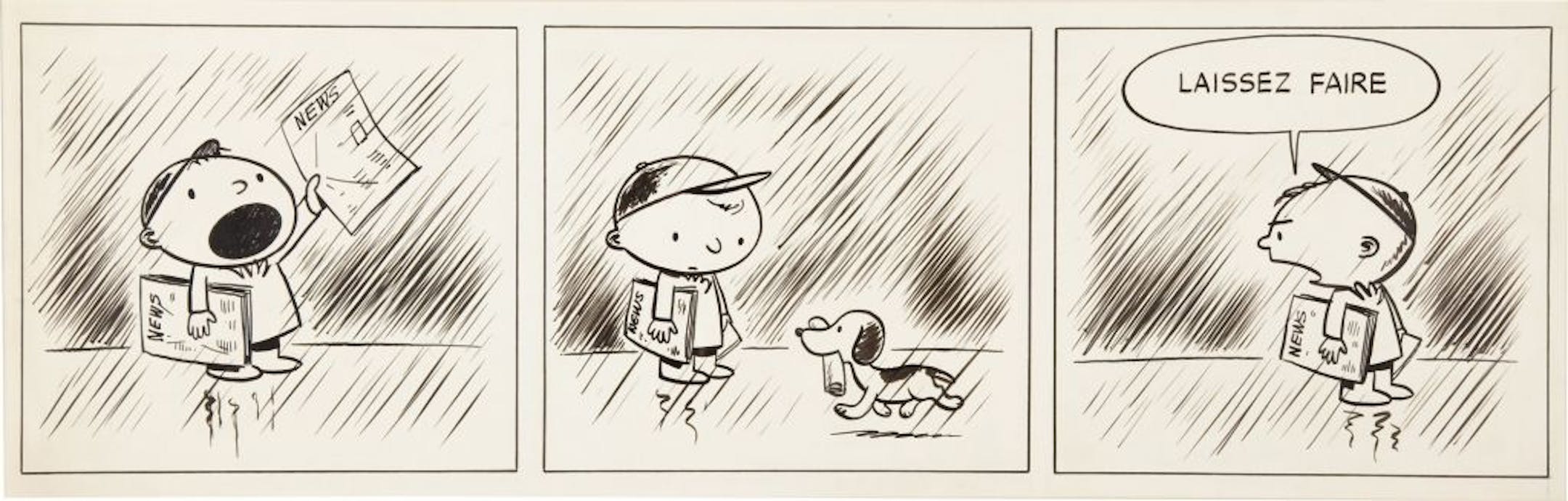 Early Charles Schulz comic strip.