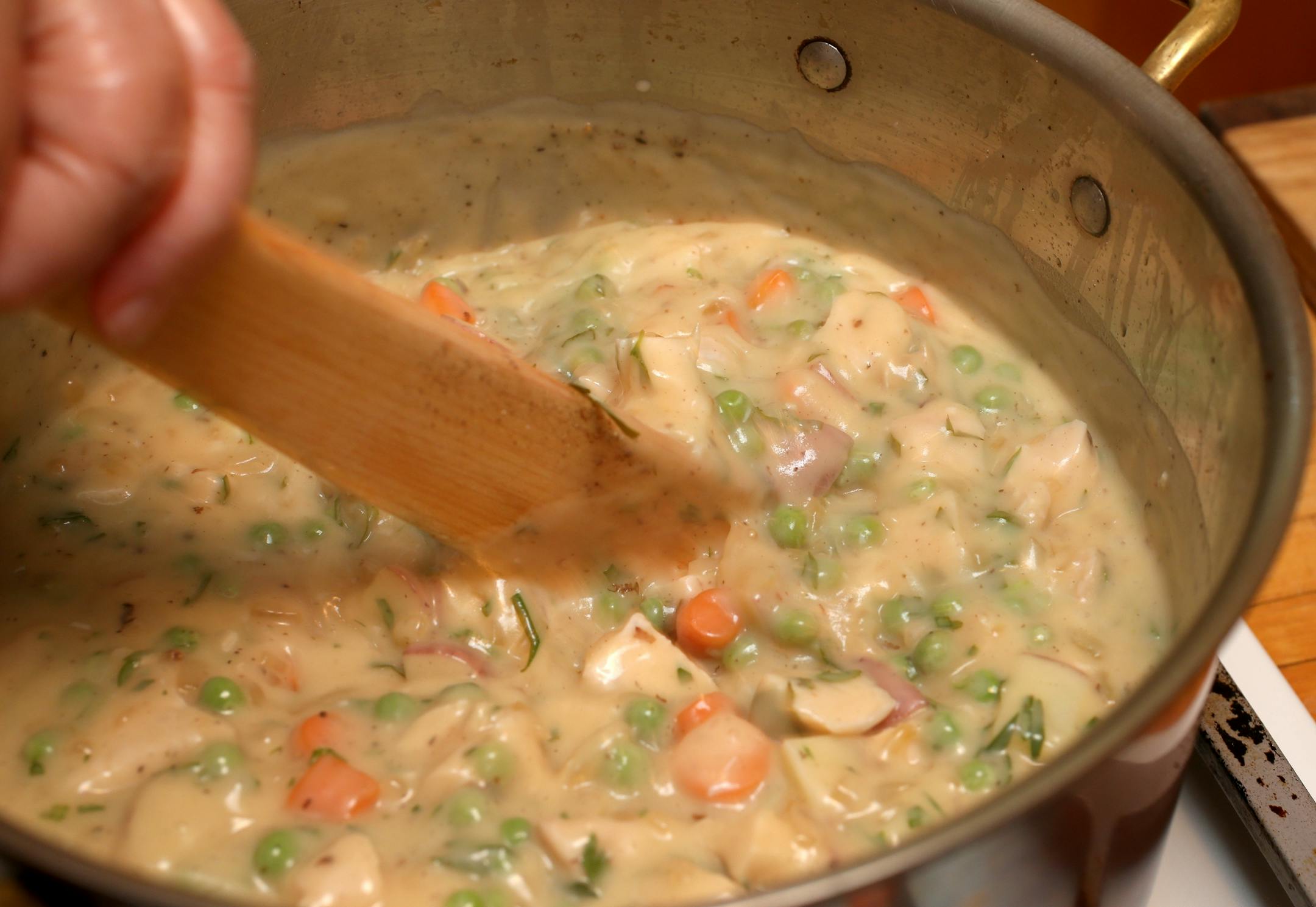 Turkey pot pie. Minneapolis, MN on October 31, 2013.