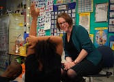 On Friday, December 20, 2019, State Demographer Susan Brower spoke to Greta Callahan's kindergarten class at Bethune Elementary School in Minneapolis 