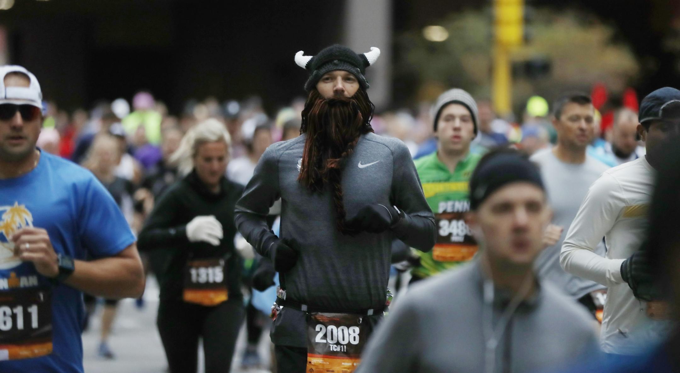 Adam Froemming was dressed for the occasion and finished in a time of 4:08:57.