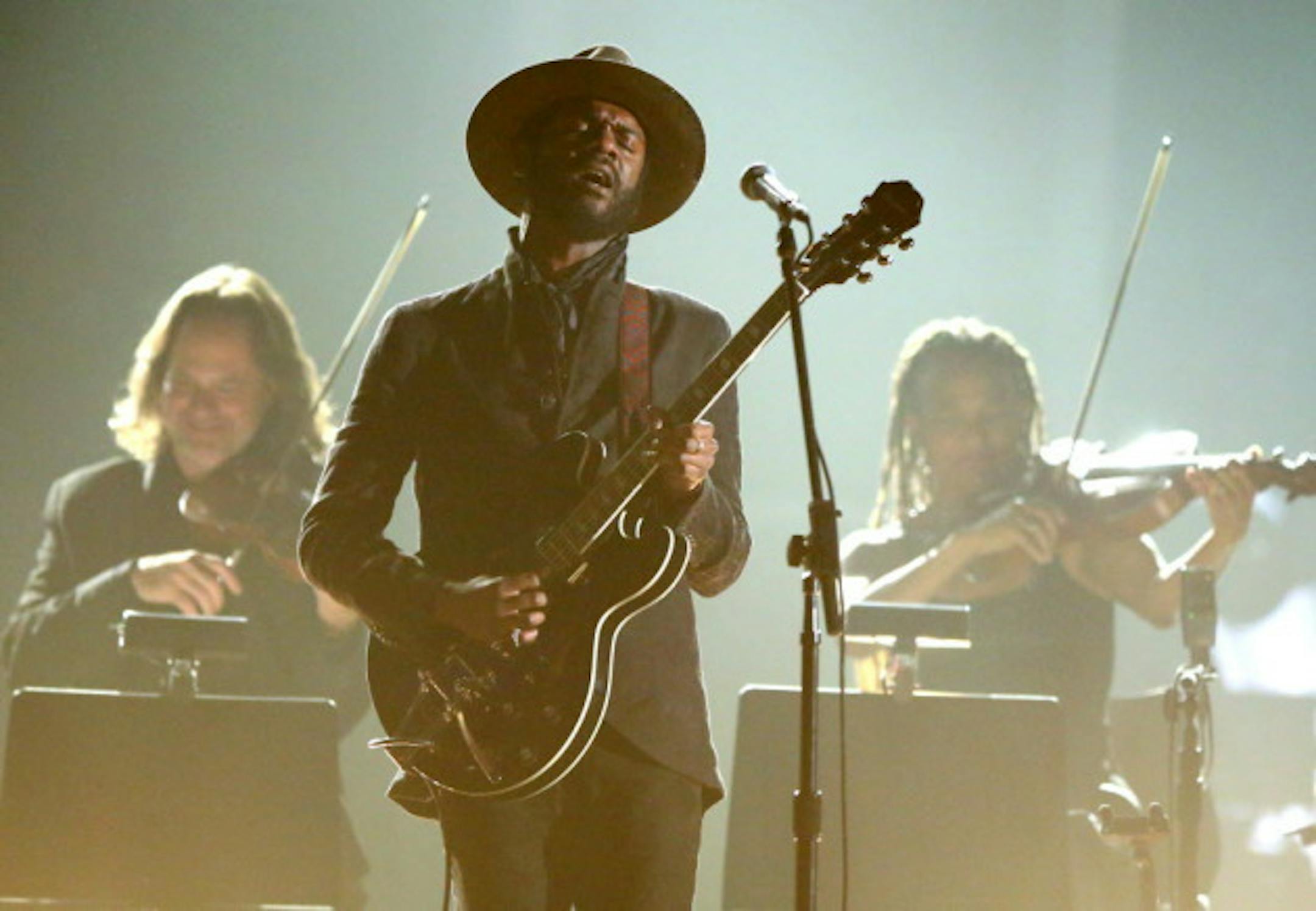 Gary Clark Jr. didn't need the string section that backed him at last year's Grammys to put on a royal show at the Palace Theatre. / Matt Sayles, Associated Press