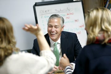 "We don't need a level of governance to make this work," said Edina Superintendent Ric Dressen, shown during training with teachers. "We can make it i