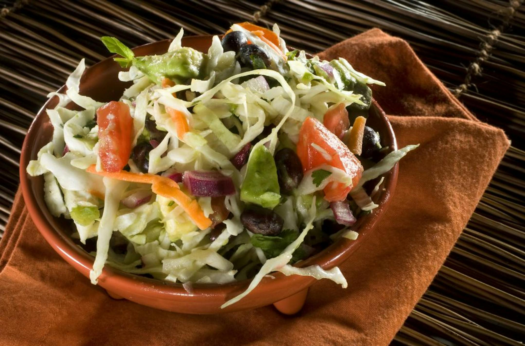 Southwestern coleslaw is a delicious and healthier version of the summer salad staple.