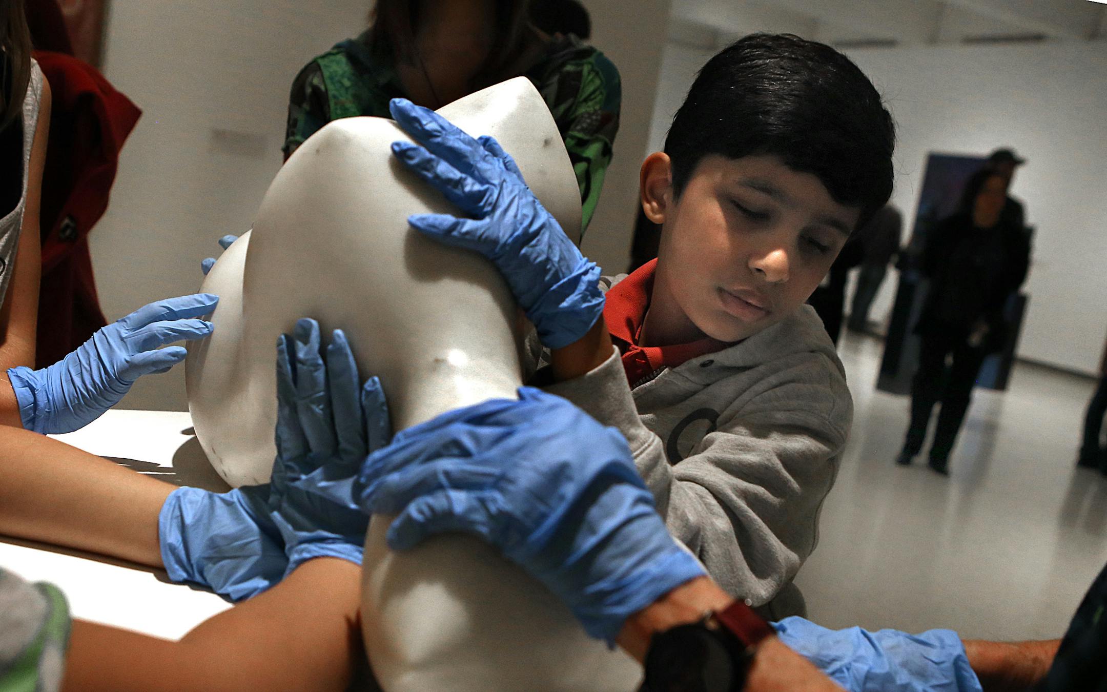 Adhyayan "Adhy" Singh, 10, explored a sculpture by Jean (Hans) Arp, entitled Aquatique (1953), douring a tour at the Walker Art Center. ] JIM GEHRZ•jgehrz@startribune.com (JIM GEHRZ/STAR TRIBUNE) / December 24, 2012 / 2:00 PM Mineapolis, MN BACKGROUND INFORMATION: Display pix for Northern Lights project. Credits for photos are courtesy of family unless otherwise noted.