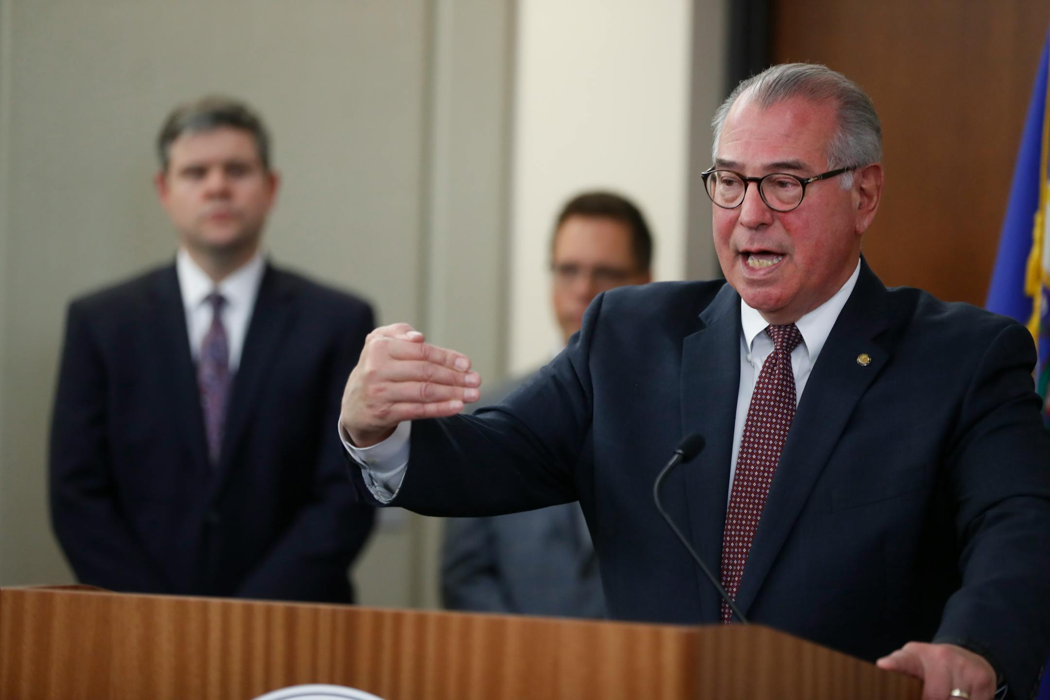 Hennepin County Attorney Mike Freeman addressed the media about Mohamed Noor case.