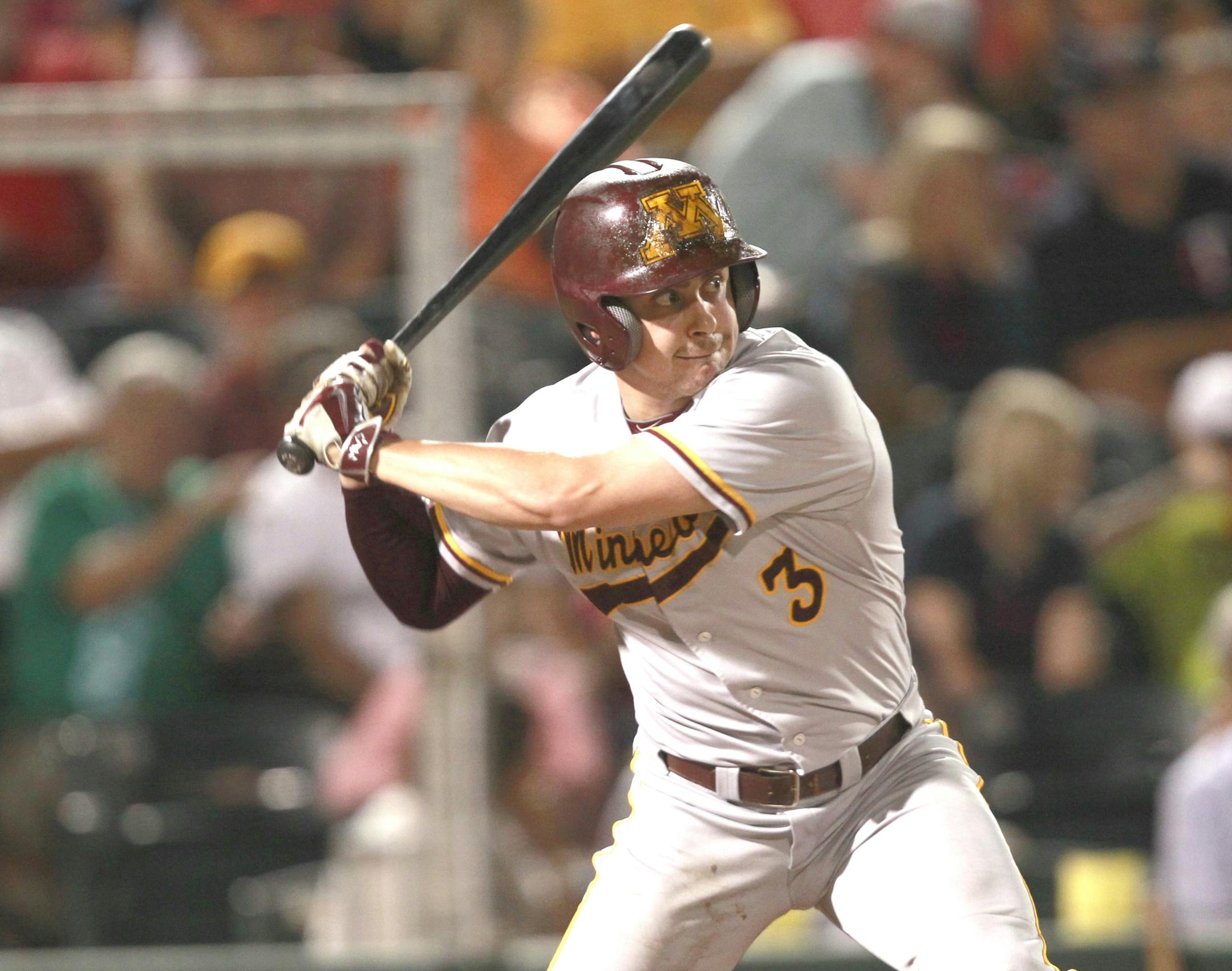 Matt Fiedler is a top hitter as well as the ace pitcher for Minnesota.