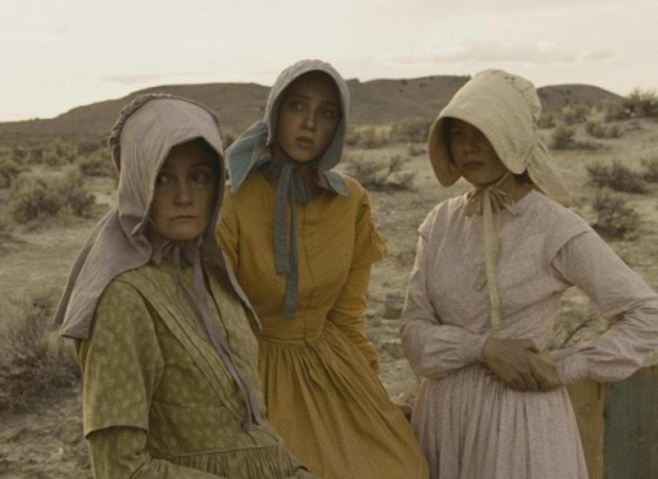 Shirley Henderson, Zoe Kazan and Michelle Williams in "Meek's Cutoff." Photo: Walker Art Center