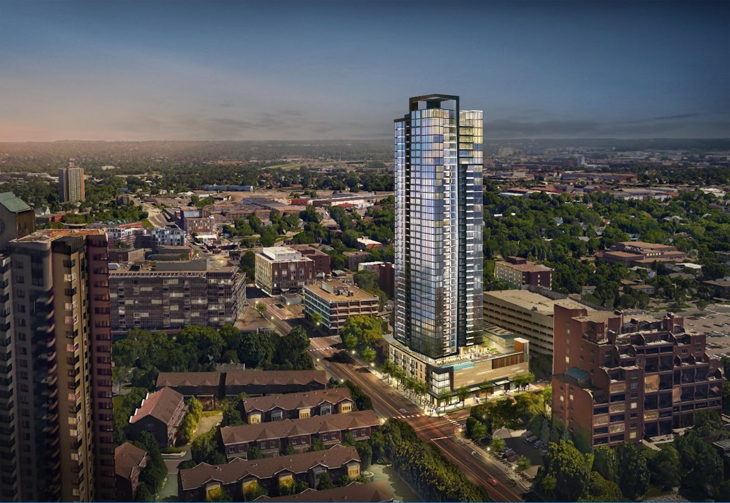 200 Central, a 40-story luxury condo tower that's been mired in legal challenges, cleared a final hurdle this week. The project is one of two luxury condo towers planned to be built along the Mississippi Riverfront. Credit: ESG Architects