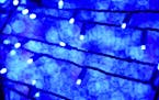 Detail of the blue bulbs that illuminate the Christmas ball. ] JEFF WHEELER &#x2022; Jeff.Wheeler@startribune.com There's a new player in the holiday 