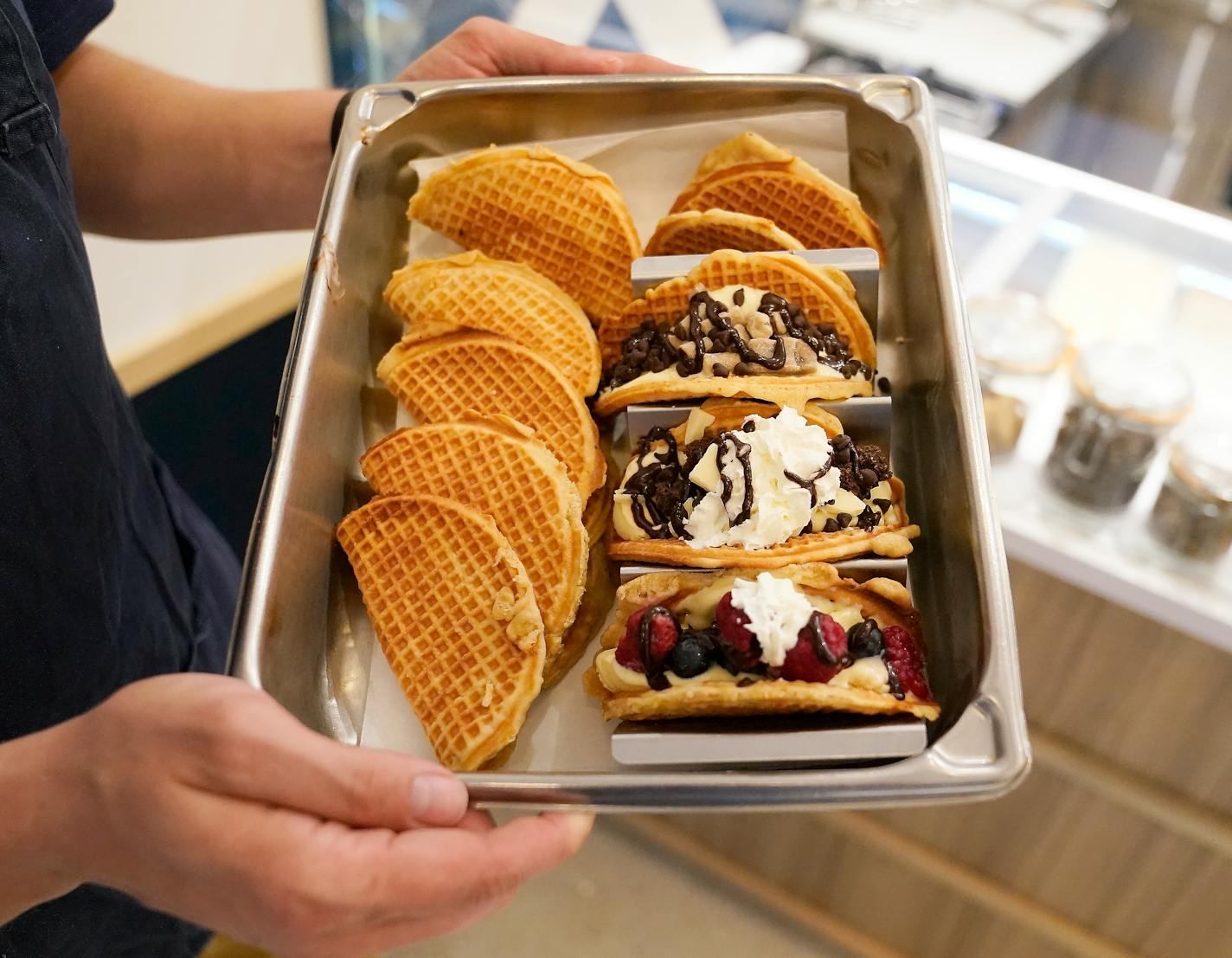 Stroopwafel ice cream sandwiches from Cardigan Donuts