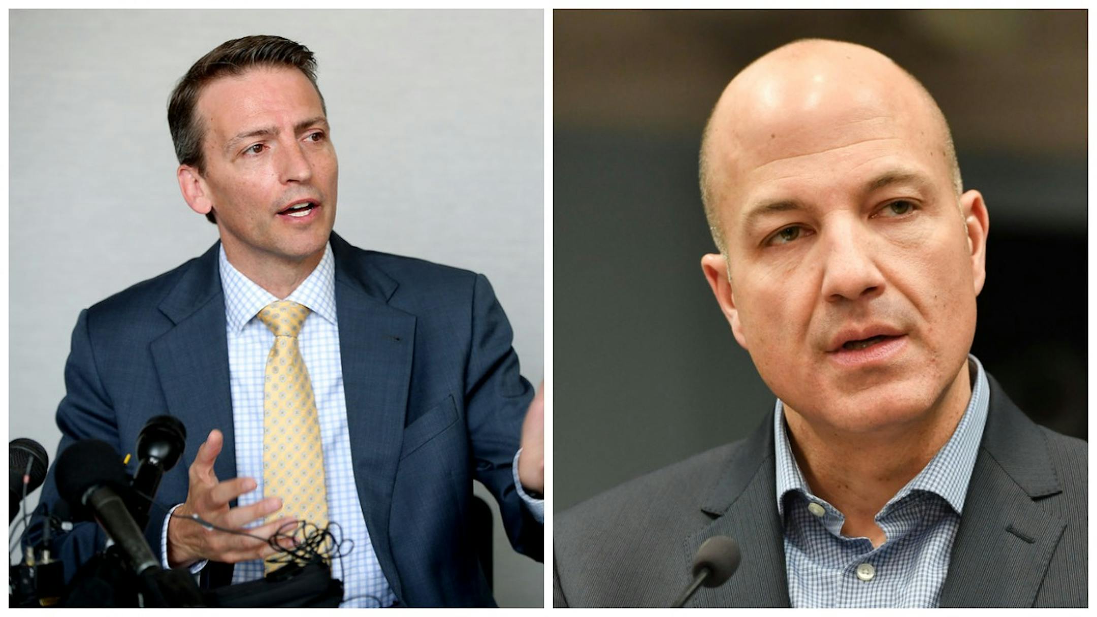 Minneapolis schools Superintendent Ed Graff, left, and his St. Paul counterpart Joe Gothard.