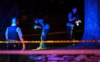 The Minneapolis Police Crime Lab Unit investigated the scene of a shooting in north Minneapolis in August 2020 in which multiple people were reported 