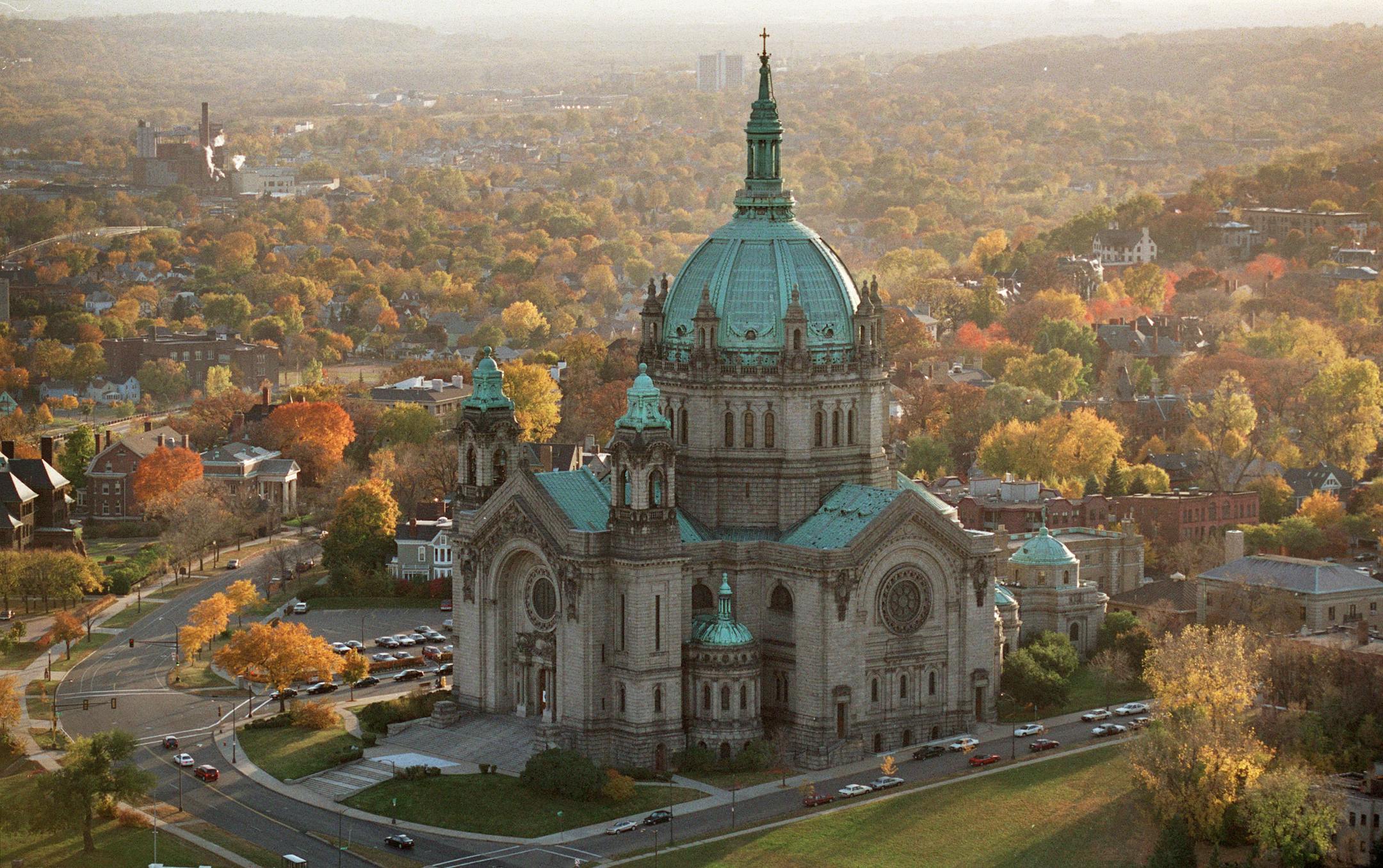 Aerial file photo of the Cathedral of St. Paul. (David Brewster, Star Tribune)