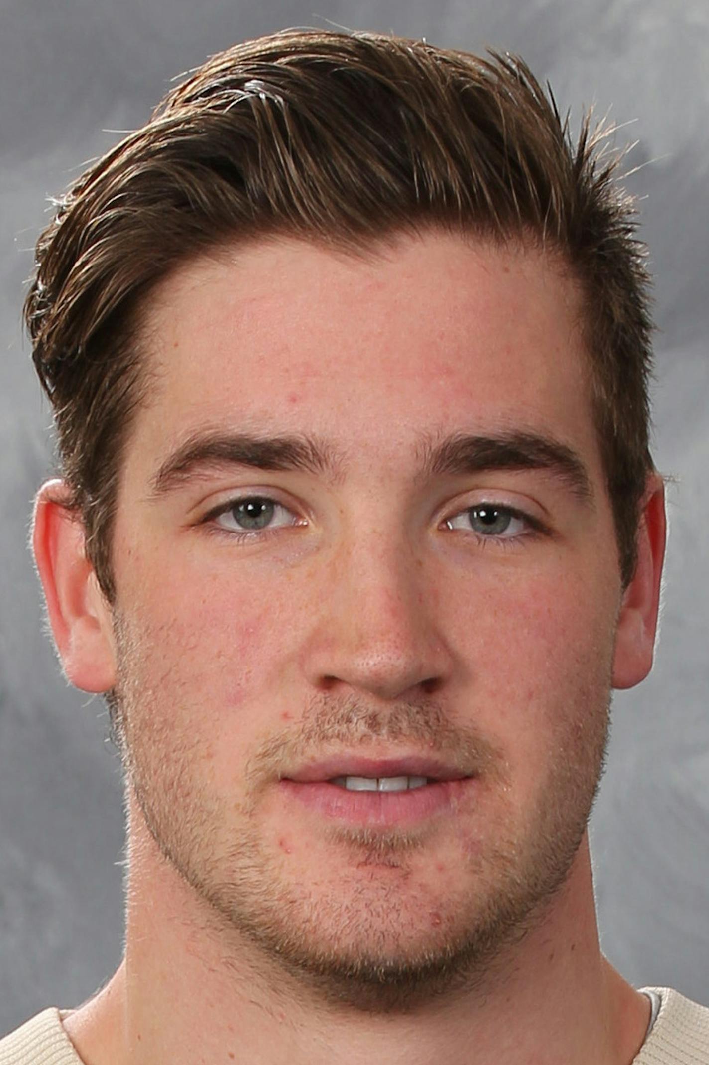 ST. PAUL, MN - SEPTEMBER 17: Tyler Graovac #53 of the Minnesota Wild poses for his official headshot for the 2015-2016 season on September 17, 2015 at the Xcel Energy Center in St. Paul, Minnesota. (Andy King/NHLI via Getty Images) *** Local Caption *** Tyler Graovac ORG XMIT: 570172171