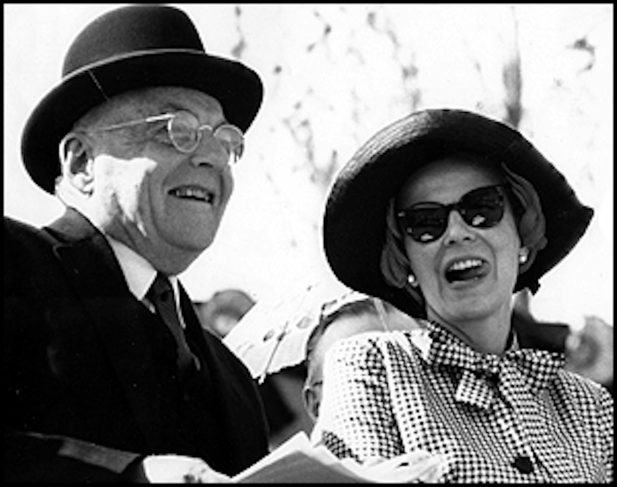 May 11, 1958: Seated together on the platform at Memorial Stadium in Minneapolis were Secretary of State John Foster Dulles and the wife of Gen. Lauris Norstad.