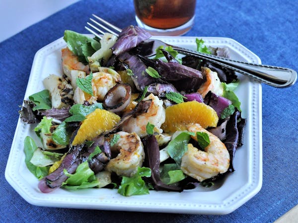 Grilled Shrimp, Fennel and Orange Salad.