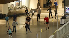 Skaters of all abilities rollered around the concourse of U.S. Bank Stadium Tuesday night. ] JEFF WHEELER &#xef; jeff.wheeler@startribune.com Inline s