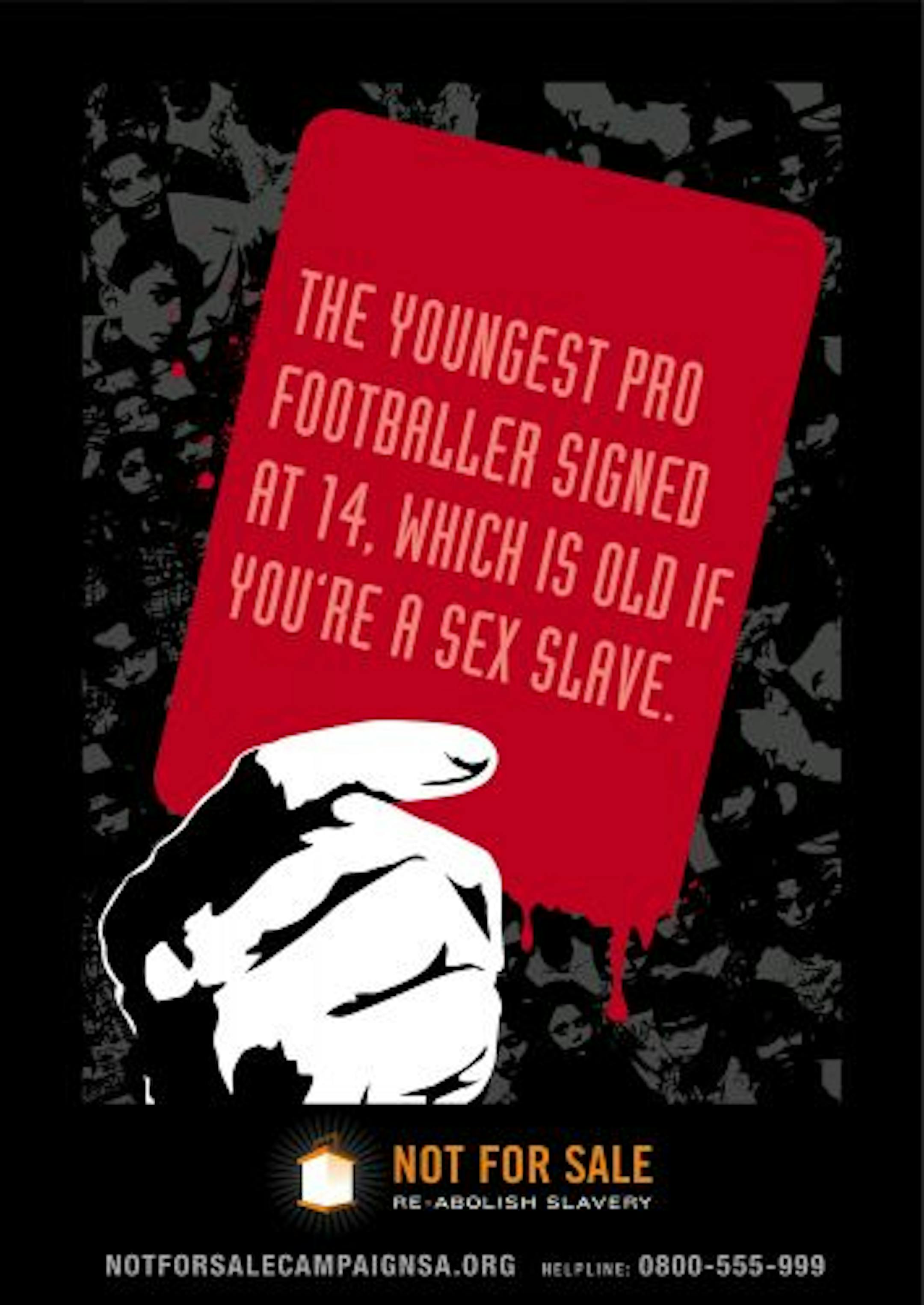 The Martin/Williams agency created posters, cards and other materials for the campaign against human trafficking.