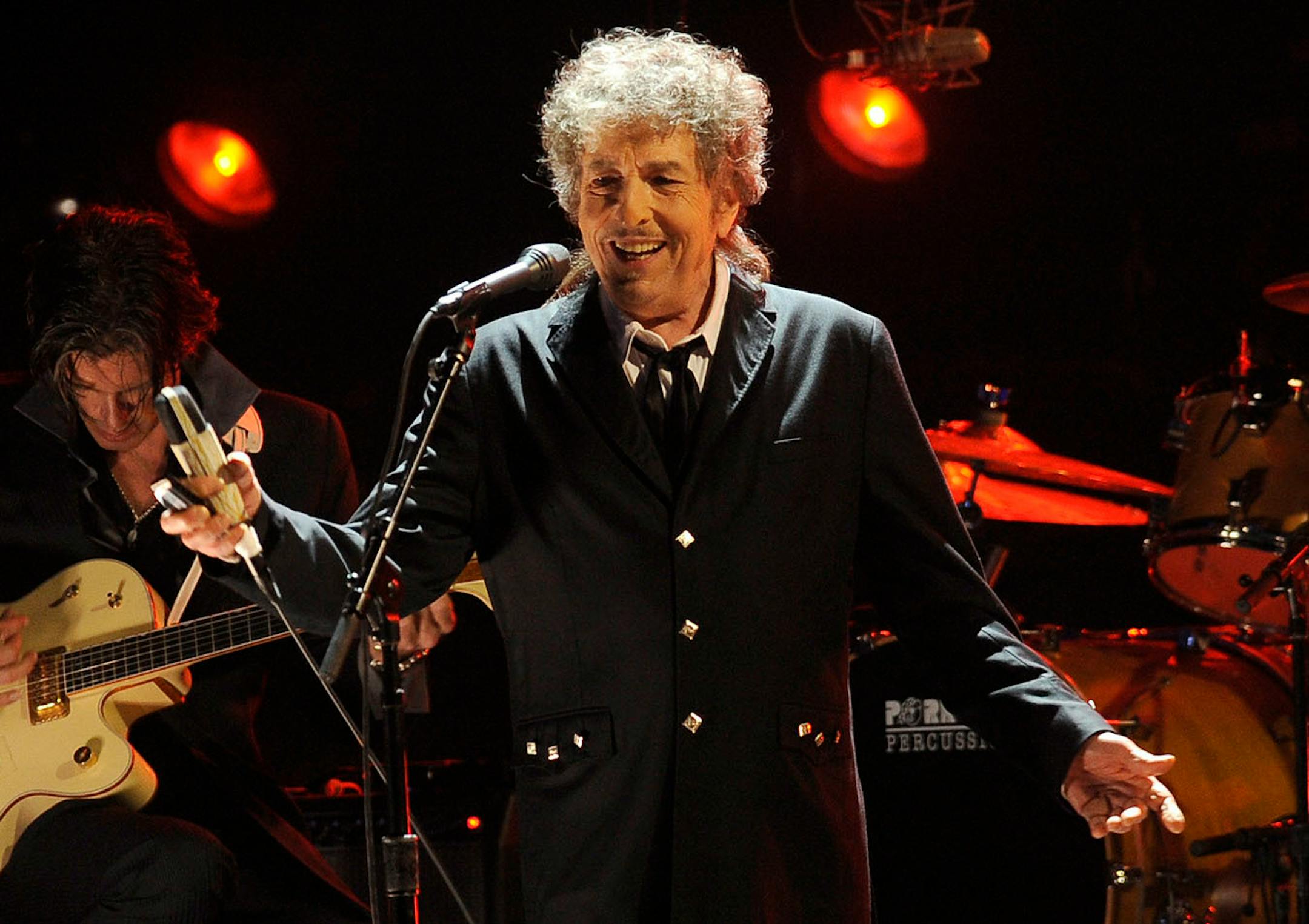 Jan. 12, 2012, file photo, Bob Dylan performs in Los Angeles.