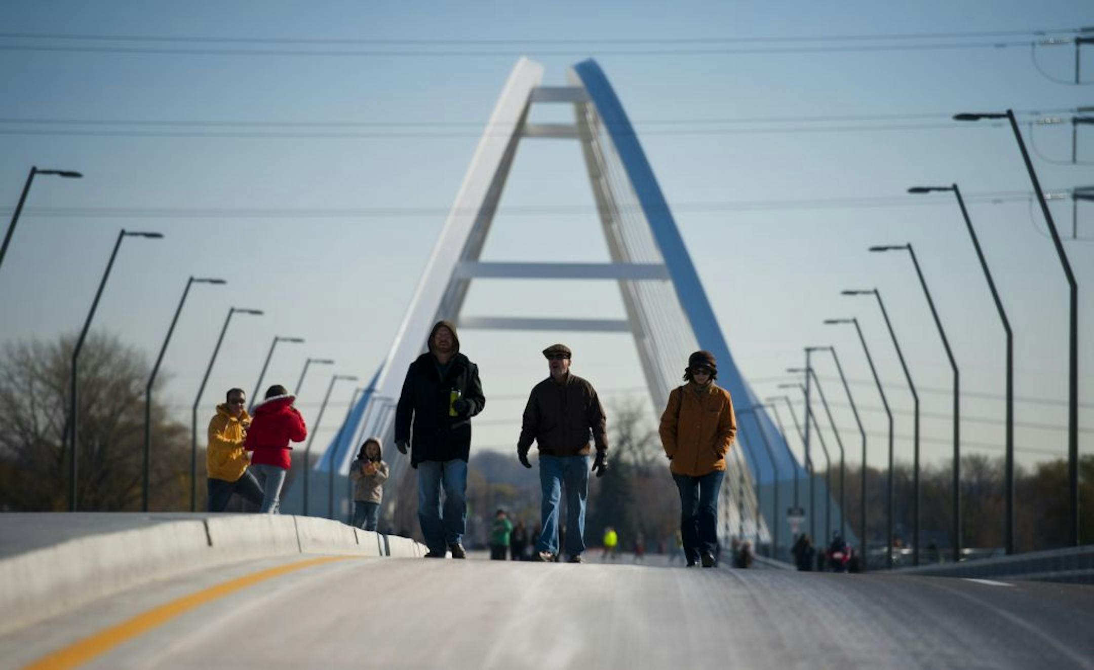 Minneapolis celebrated the opening of the Lowry Ave. Bridge Saturday, October 27, 2012 connecting North with Northeast Minneapolis.