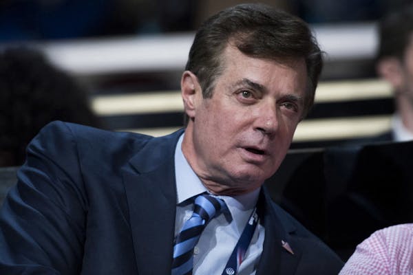 Paul Manafort on July 19, 2016, on the floor of the Quicken Loans Arena at the Republican National Convention in Cleveland, Ohio.