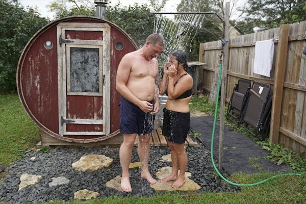When Christopher and Julie Rice took a sauna together, something clicked, they said. Three years later, the Rochester couple have created a large saun