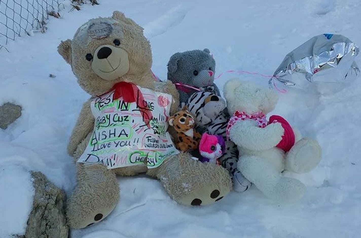 An impromptu memorial grew near where a woman was run over in north Minneapolis on New Year's Eve. The driver has yet to be located.