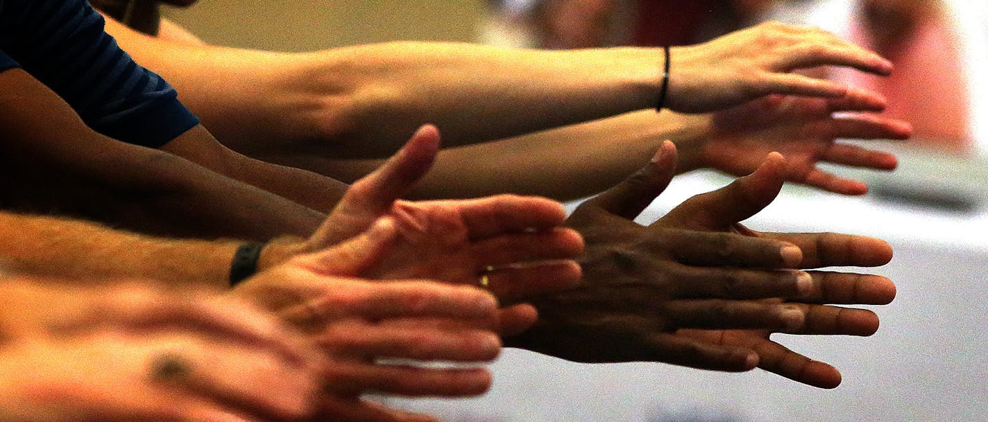 Adults participated in a Tai Ji Quan: Moving for Better Balance class taught by Dr. Fuzhong Li (not pictured) at the &#xec;Take a Stand to Prevent Falls&#xee; event held at the National Guard Armory in St. Paul. ] JIM GEHRZ &#xef; james.gehrz@startribune.com / St. Paul, MN / September 23, 2015 / 10:00 AM &#xf1; BACKGROUND INFORMATION: The commissioners of the state health and human services departments will take part in a tai chi class in St. Paul Wednesday morning as part of a publicity stunt t