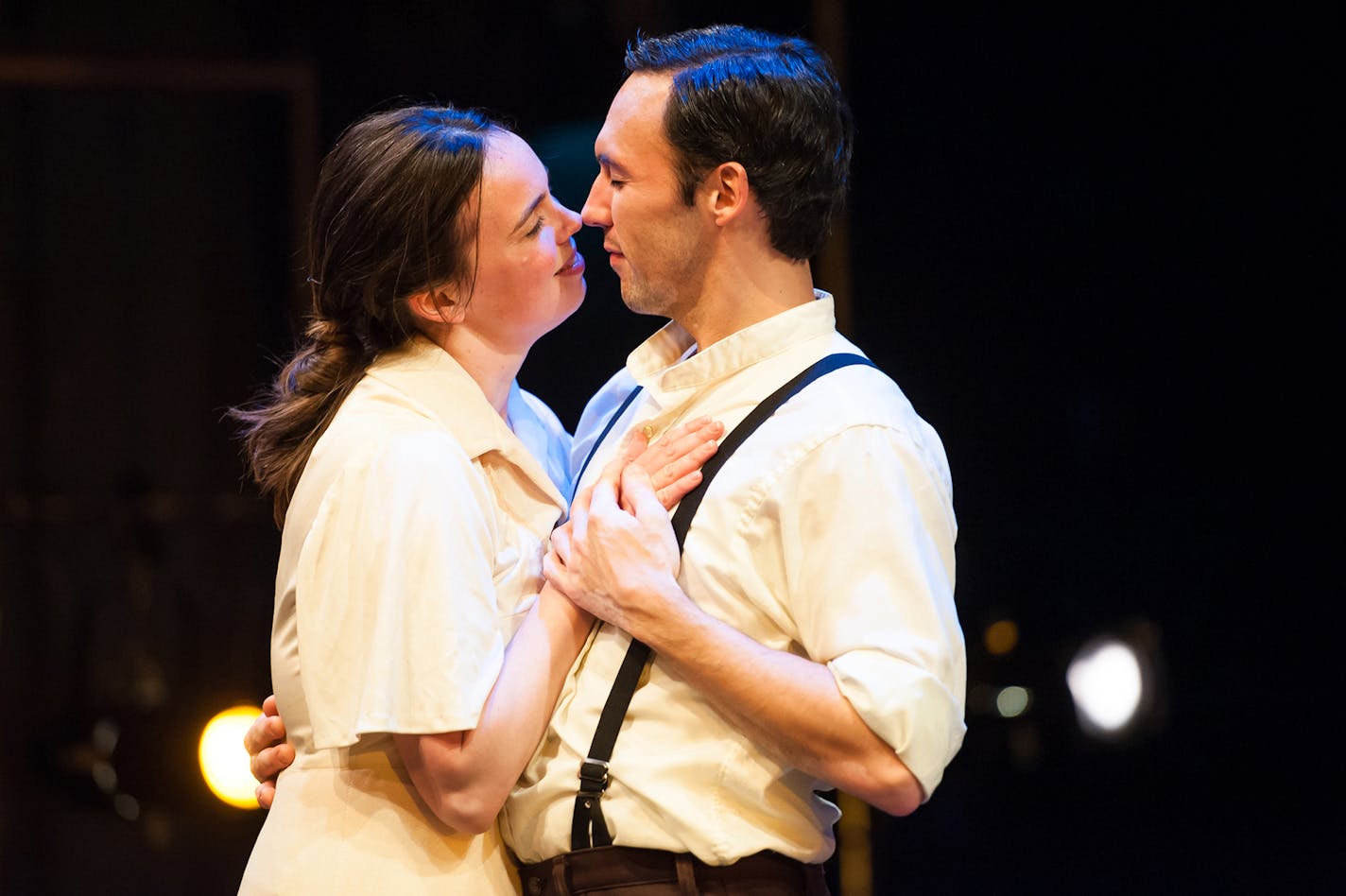 Mary Stone (Isabel Nelson) and John Stone (Derek Lee Miller) Ninth Annual Lights Up! Series Transatlantic Love Affair's ASH LAND Conceived and directed by Diogo Lopes Music by Harper Zwicky January 31-February 22, 2014 (Preview January 30) Illusion Theater Cowles Center for Dance and the Performing Arts, 8th Floor 528 Hennepin Ave., Minneapolis Box office: 612-339-4944 or www.illusiontheater.org Tickets: $17-22 PHOTO CREDIT: Aaron Fenster