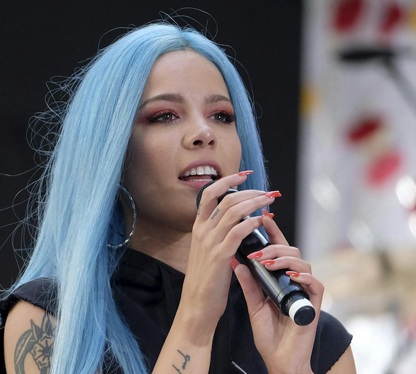 Halsey performs on NBC's Today show at Rockefeller Plaza on Friday, June 9, 2017, in New York. (Photo by Charles Sykes/Invision/AP) ORG XMIT: INVW