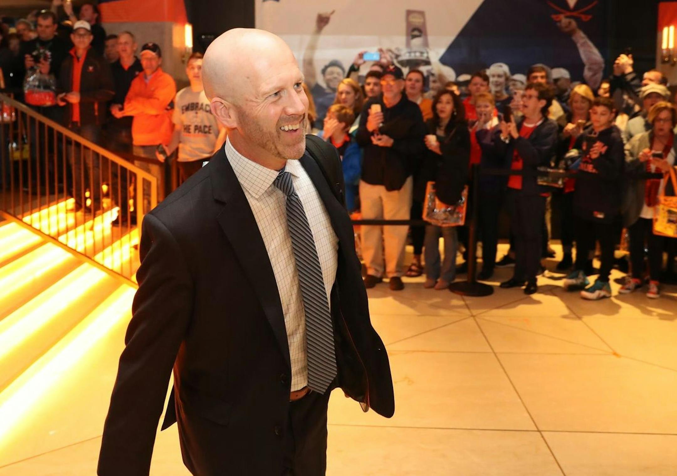 Virginia assistant coach Brad Soderberg walked into the Marquette Hotel in Minneapolis last April after the team won the NCAA championship.