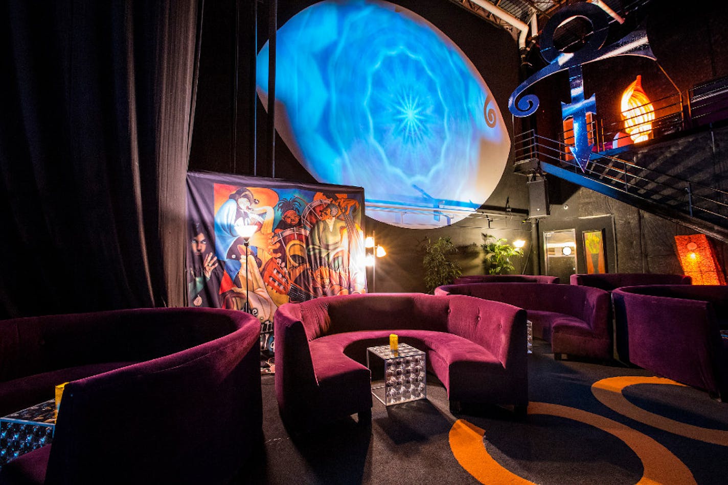 VIP area in the NPG Music Club room at Paisley Park.