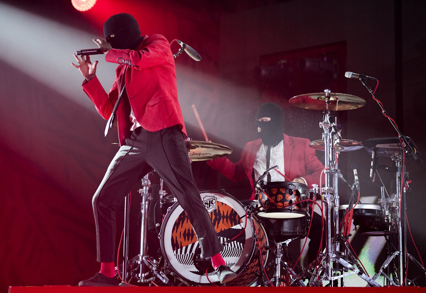 Twenty One Pilots lead singer Tyler Joseph and drummer Josh Dun performed at the Xcel Energy Center in 2016.